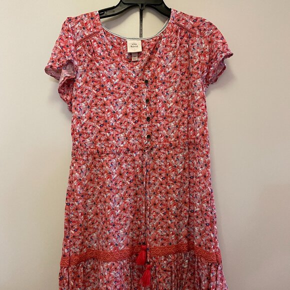 Knox Rose Floral Knox Rose Flutter Short Button-Front Dress XS NWOT - Picture 7 of 7